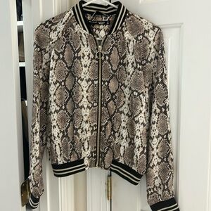 Blanc Noir leopard bomber jacket